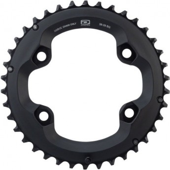 Звезда передняя SHIMANO DEORE, для M6000, 24T-BE для 34-24T, черный